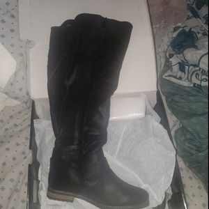 Torrid black OTK boots. Wide width